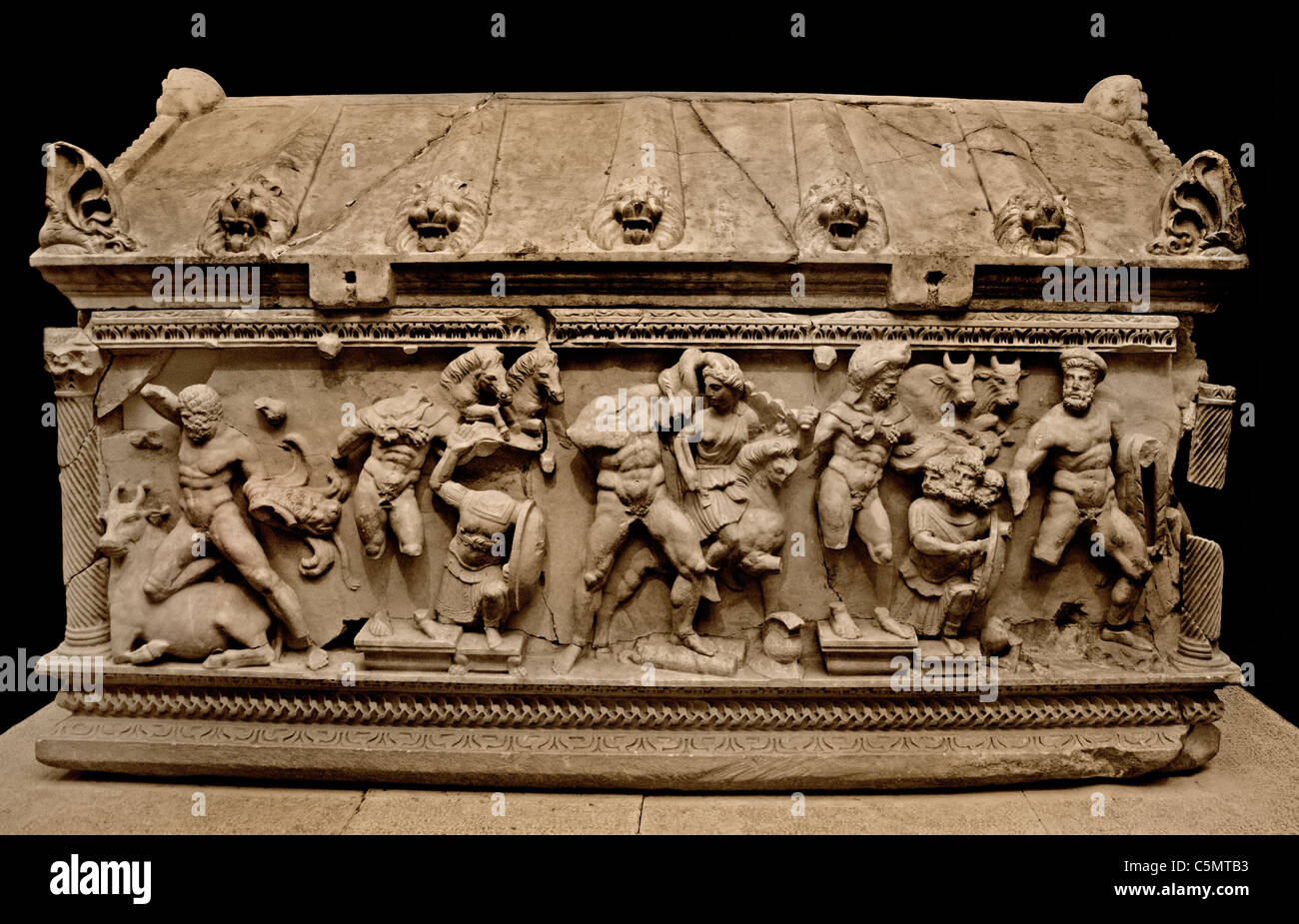 Perge Perge Turchia Eracle sarcofago romano tomba 2 Cent ANNUNCIO Foto Stock
