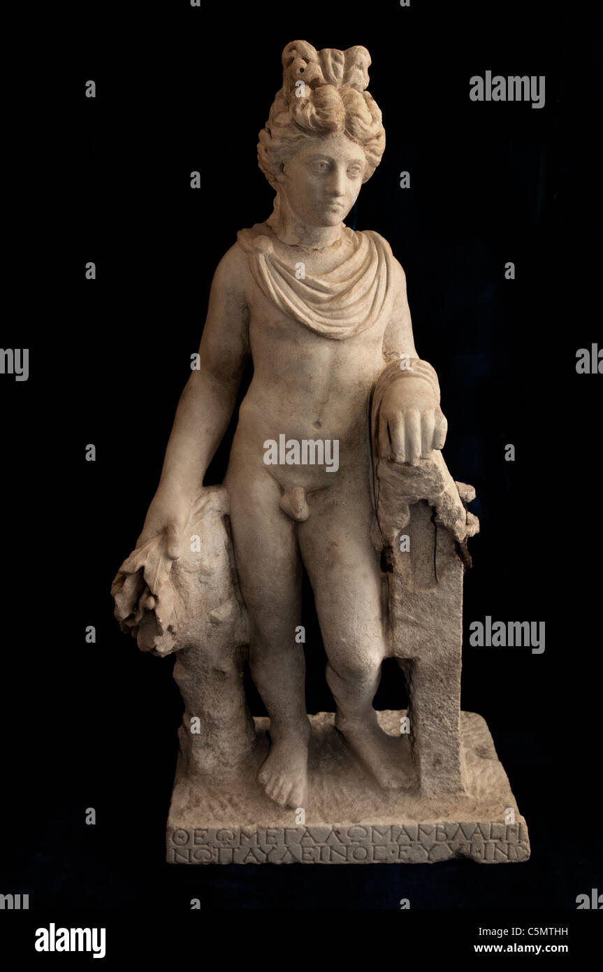 Statuetta romana in marmo Perge Perge1 - 2 Cent annuncio della Turchia Foto Stock