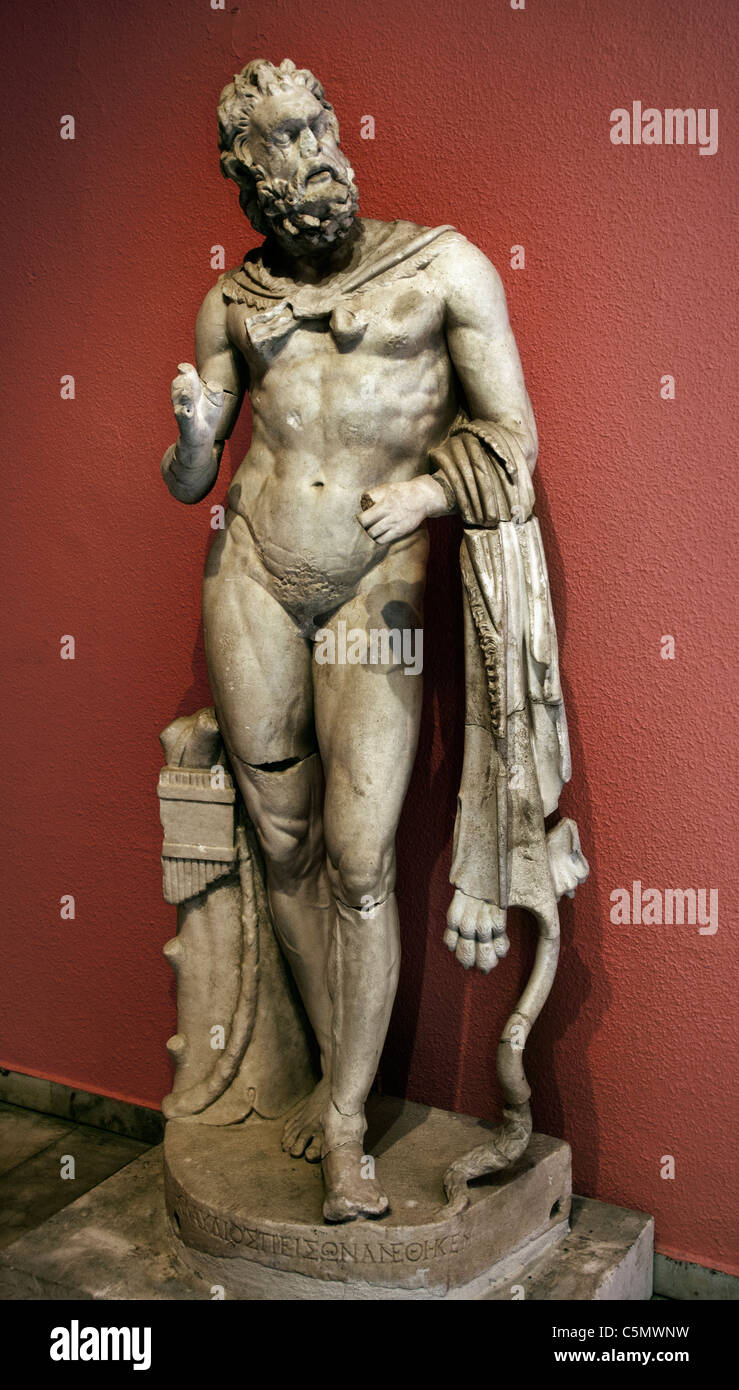 Il satiro Marsia mitologia greca Grecia II cento BC Roman Perge Perge Turchia Foto Stock