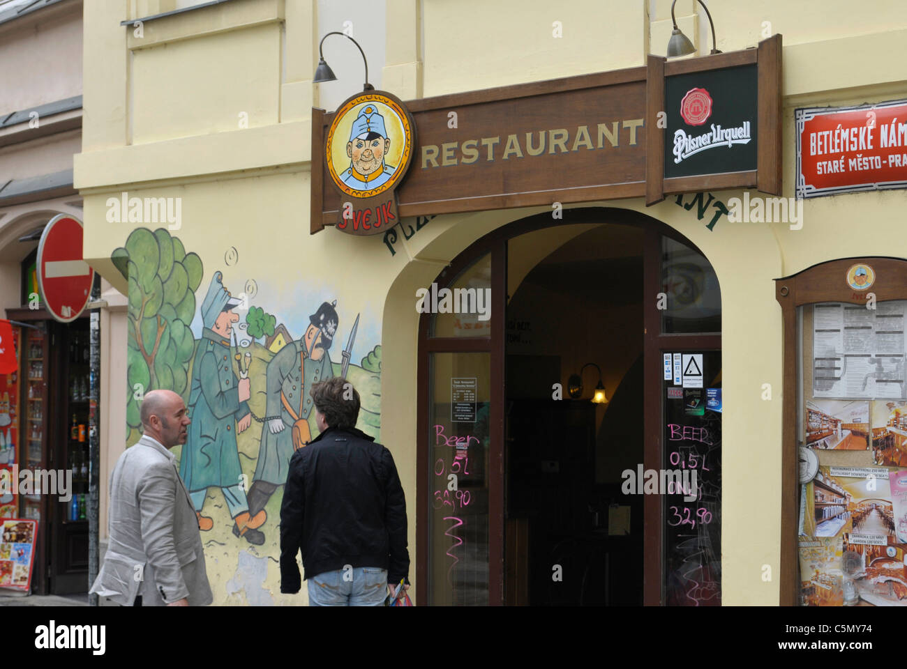 Ristorante Svejk , Staré Mesto, Praga Foto Stock