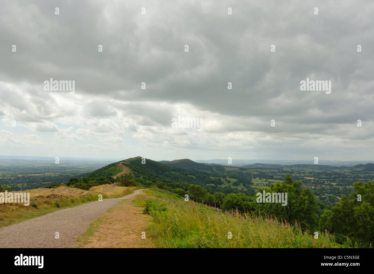 Malvern Hills Worcestershire Inghilterra paesaggio Foto Stock