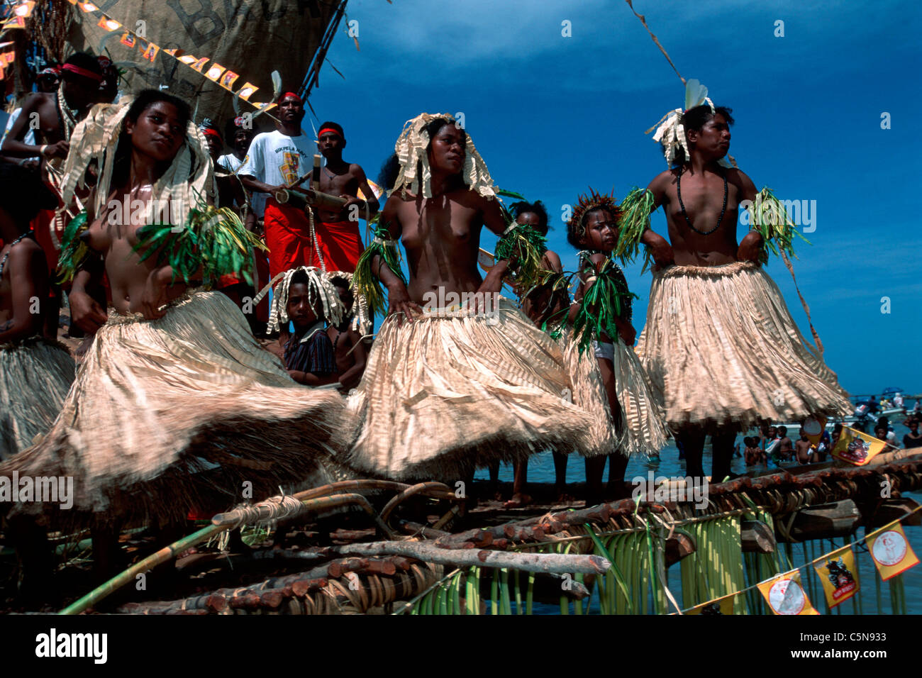 Impressioni di "Ohiri": Moale Festival, Port Moresby, Papua Nuova Guinea Foto Stock