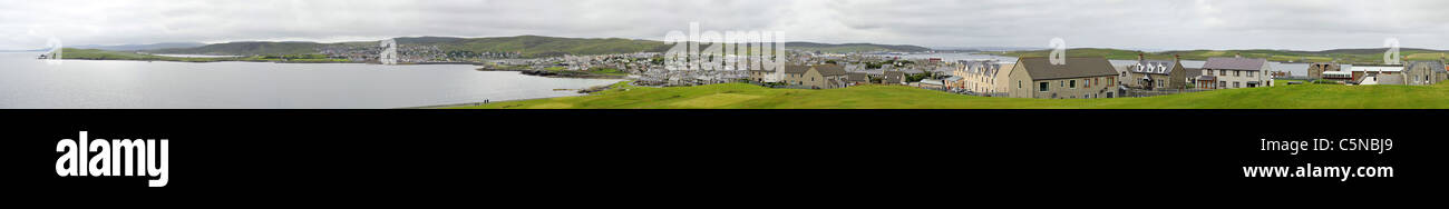 Vista panoramica di Lerwick, isole Shetland, Scozia. Foto Stock