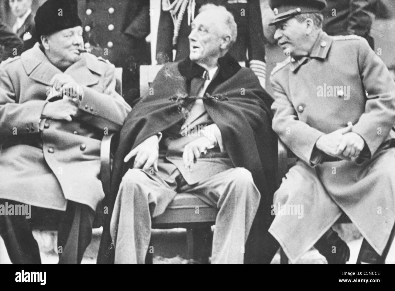 Winston Churchill, Franklin rooswelt, Joseph Stalin Foto Stock