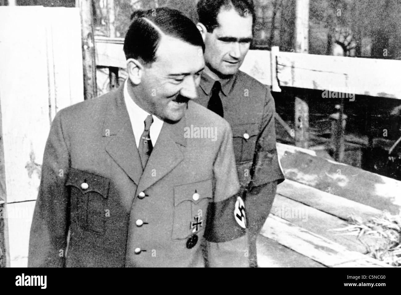 Adolf Hitler, rudolph hess Foto Stock