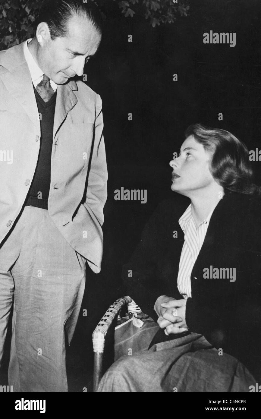 Ingrid Bergman e Roberto Rossellini Foto Stock
