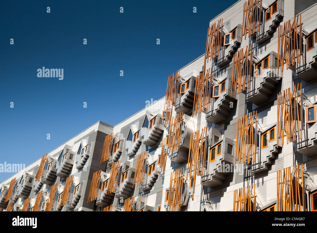 Il Parlamento di Edimburgo windows Foto Stock