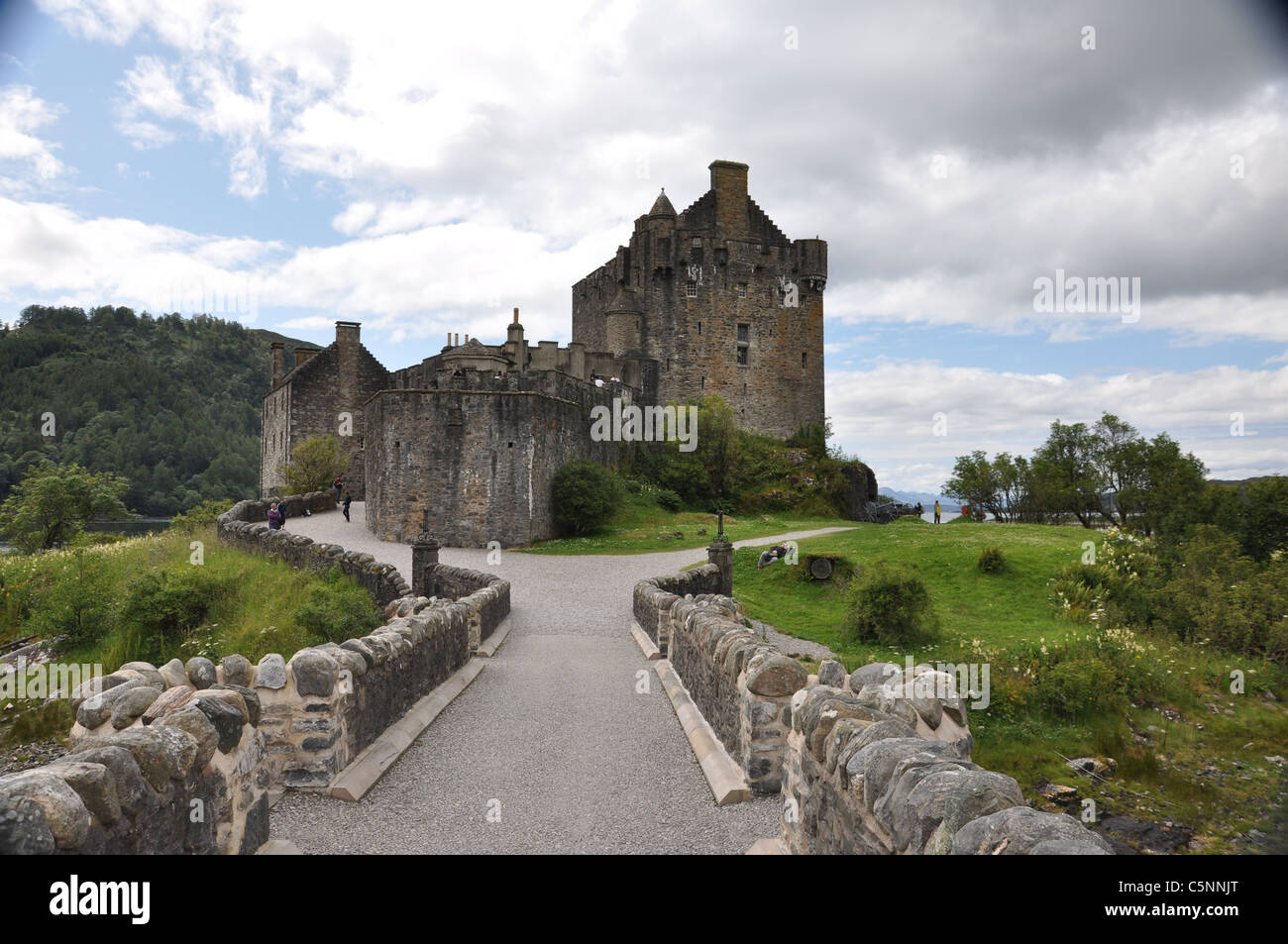 Eilean Donan Castle, vicino a Kyle of Lochalsh, Scotland, Regno Unito Foto Stock