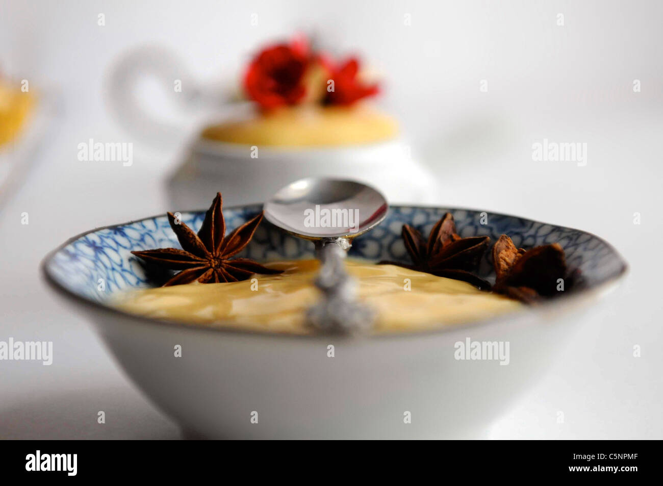 Crema vaniglia (Crema pasticcera) Foto Stock