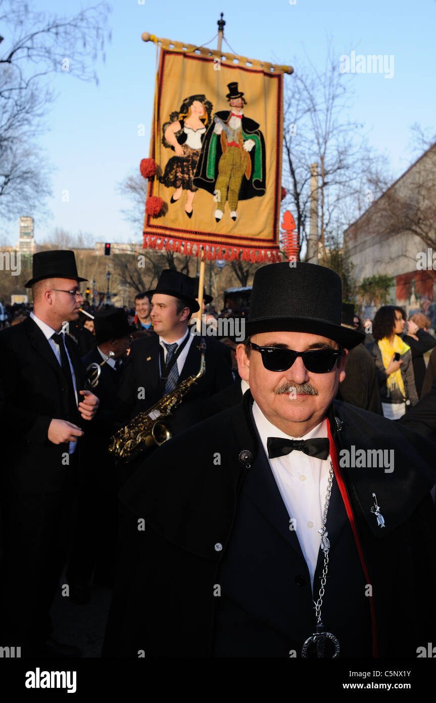 ' Funerale della Sardina' fine del Carnevale in MADRID .Comunità di Madrid. Spagna Foto Stock