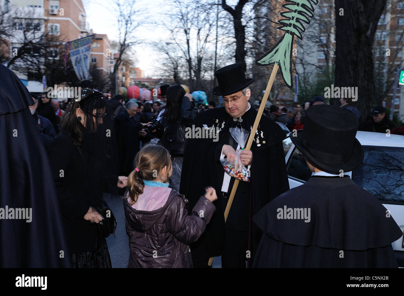 ' Funerale della Sardina' fine del Carnevale in MADRID .Comunità di Madrid. Spagna Foto Stock