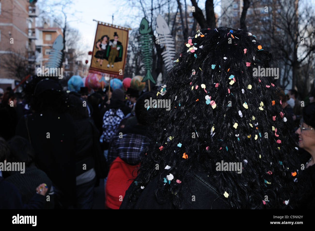 ' Funerale della Sardina' fine del Carnevale in MADRID .Comunità di Madrid. Spagna Foto Stock