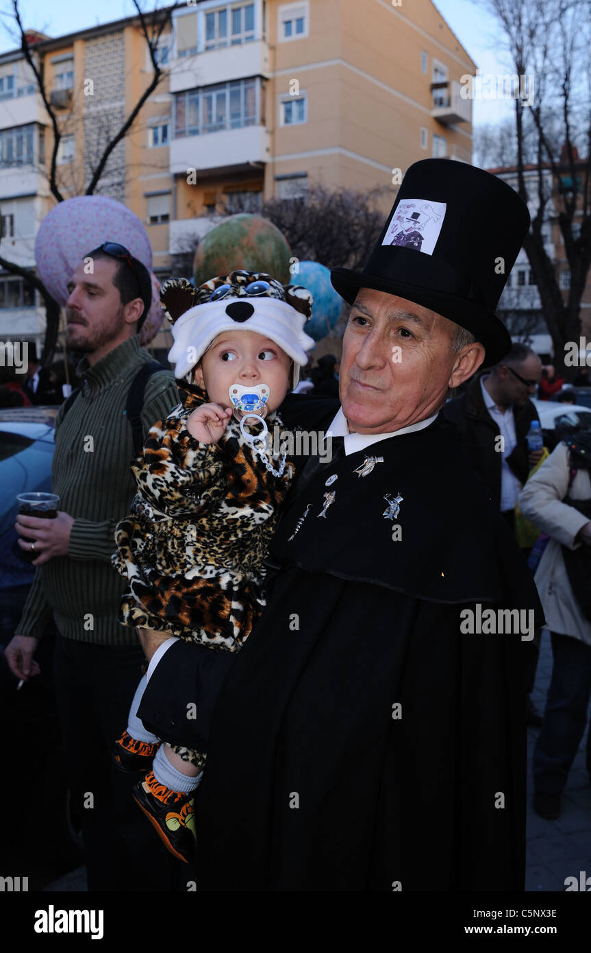 ' Funerale della Sardina' fine del Carnevale in MADRID .Comunità di Madrid. Spagna Foto Stock