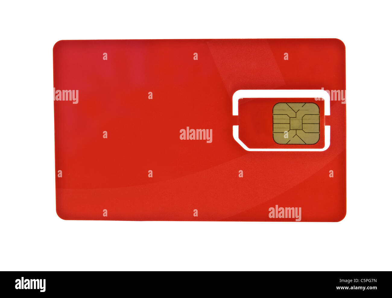 Simcard isolati su sfondo bianco Foto Stock