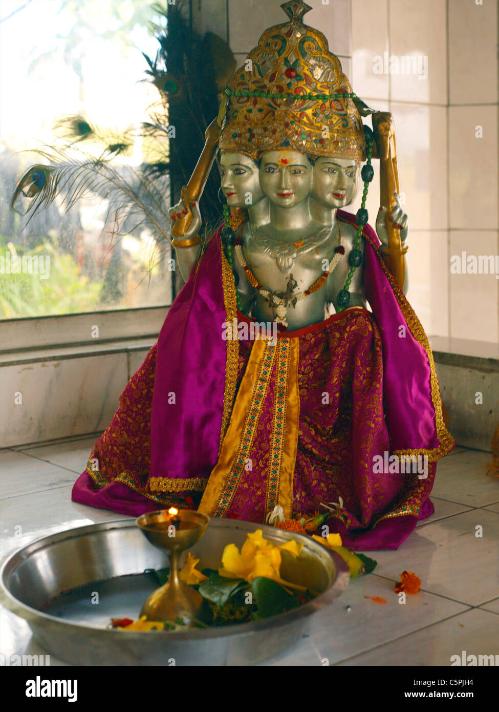 Grand Bassin Maurizio Trimurti Foto Stock