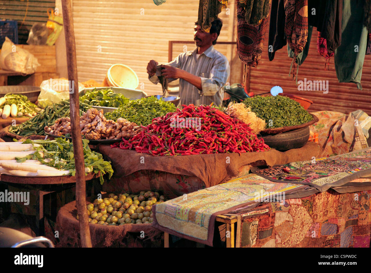 Il mercato delle spezie, Jodhpur, Rajasthan, India Foto Stock