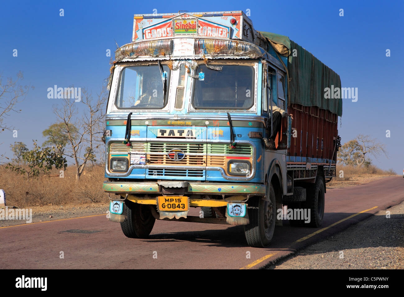 Strada vicino a Sagar, India Foto Stock