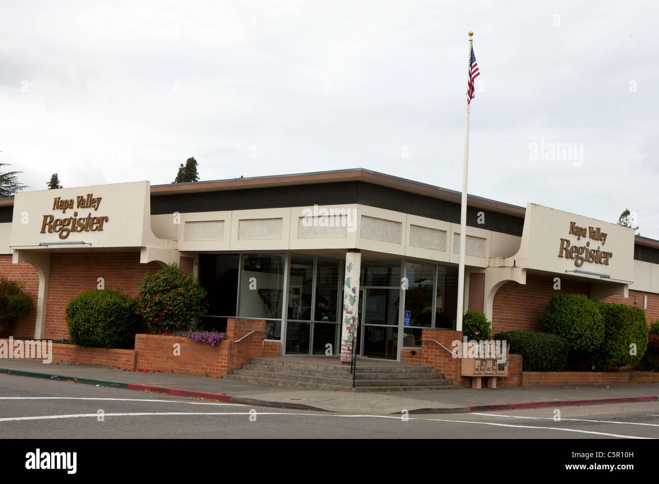 Napa Valley Register edificio uffici di giornale, Napa, California, Stati Uniti d'America Foto Stock