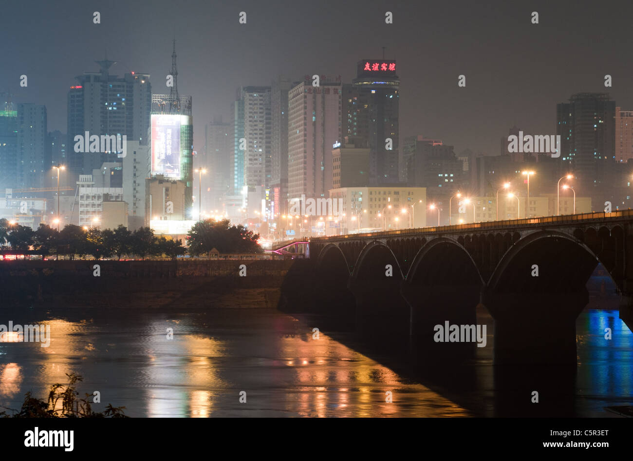Changsha, Xiangijang bridge Foto Stock