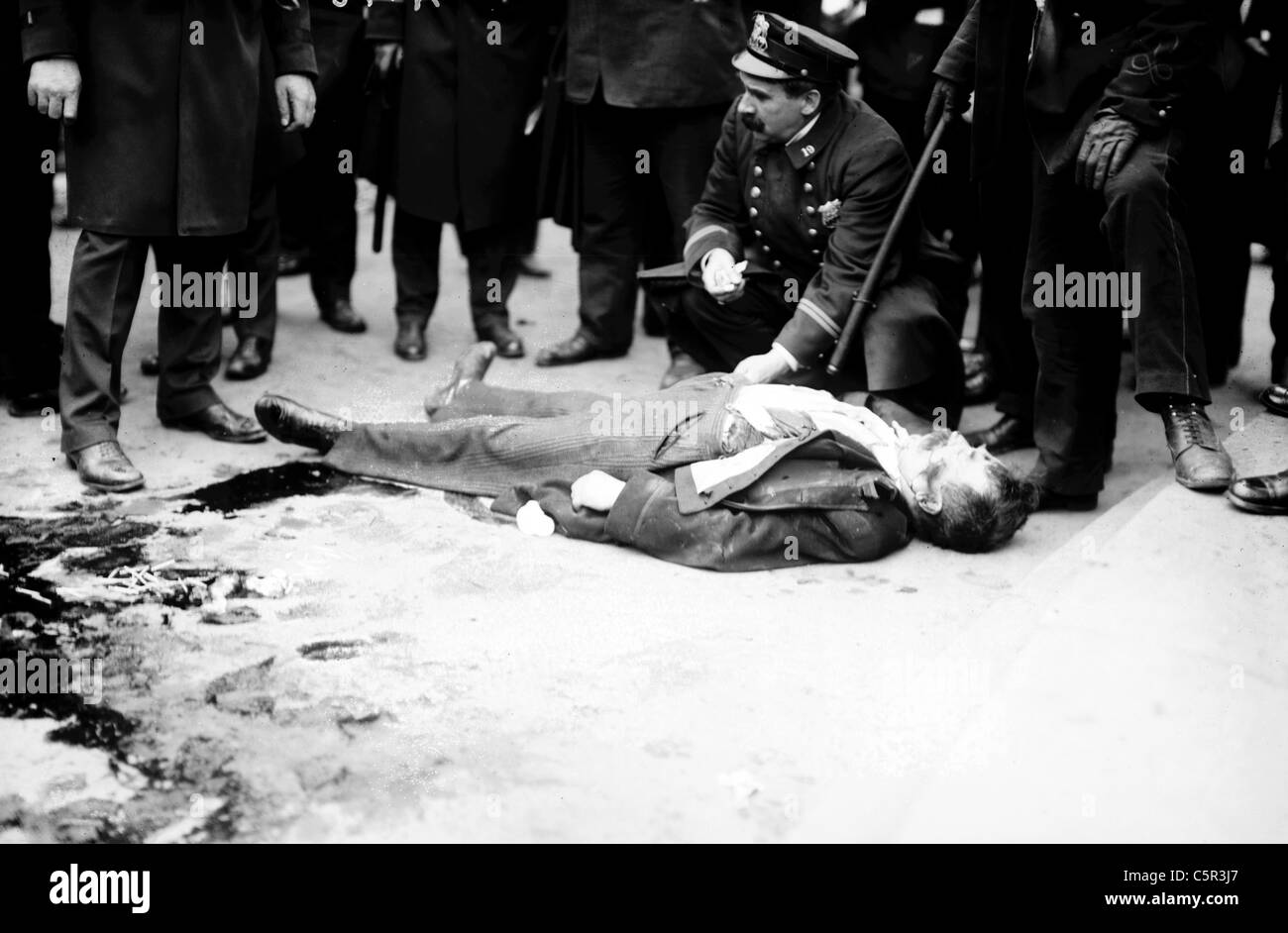 Ignatz Hildebrandt, morto, Union Square, riot anarchico, New York City Foto Stock