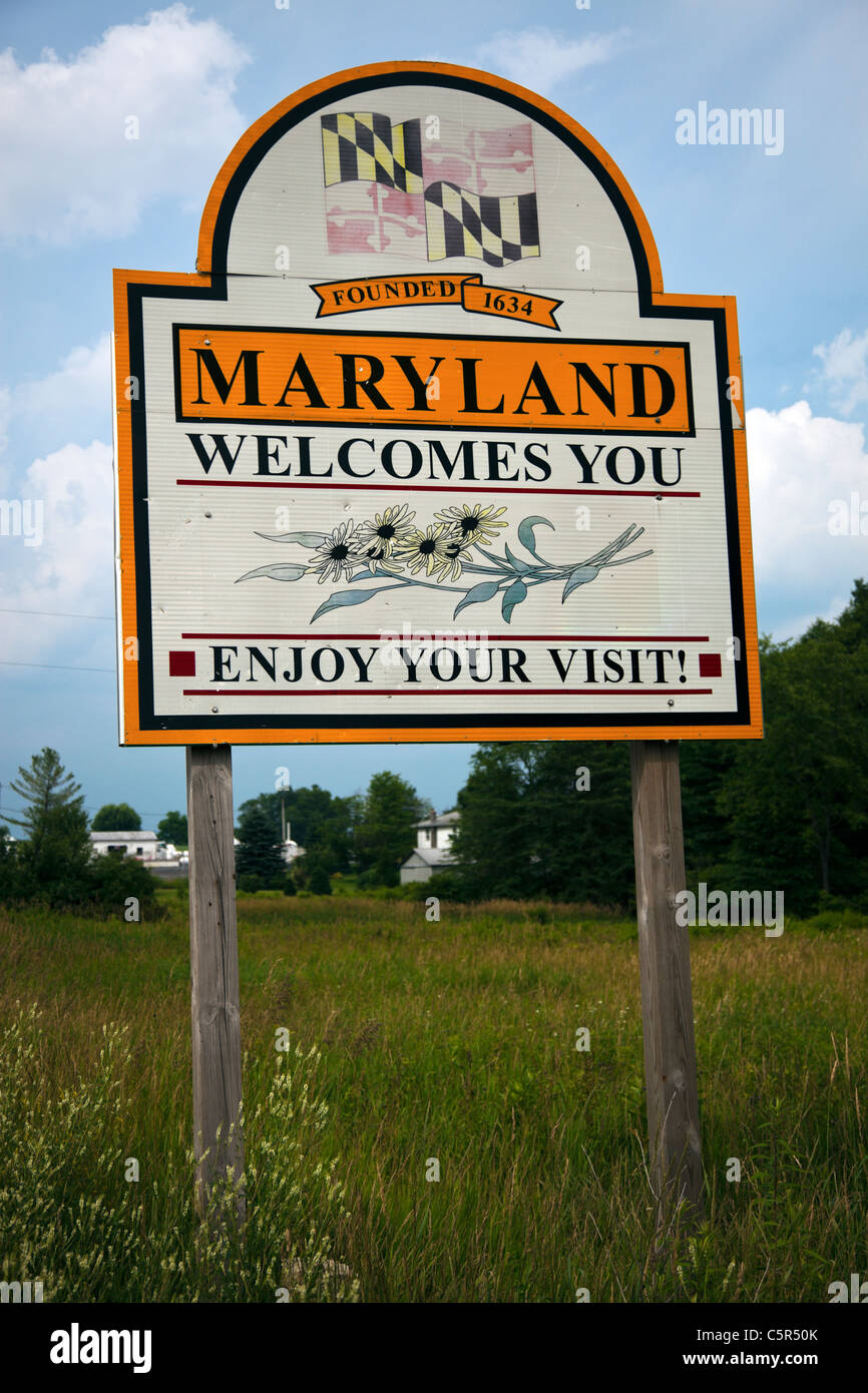 Benvenuti in Maryland Foto Stock