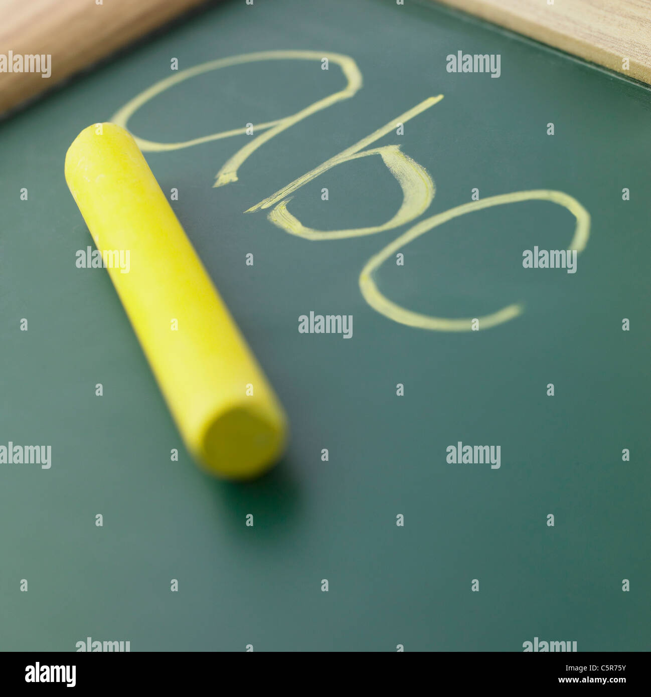 Lettere scritte su una lavagna Foto Stock