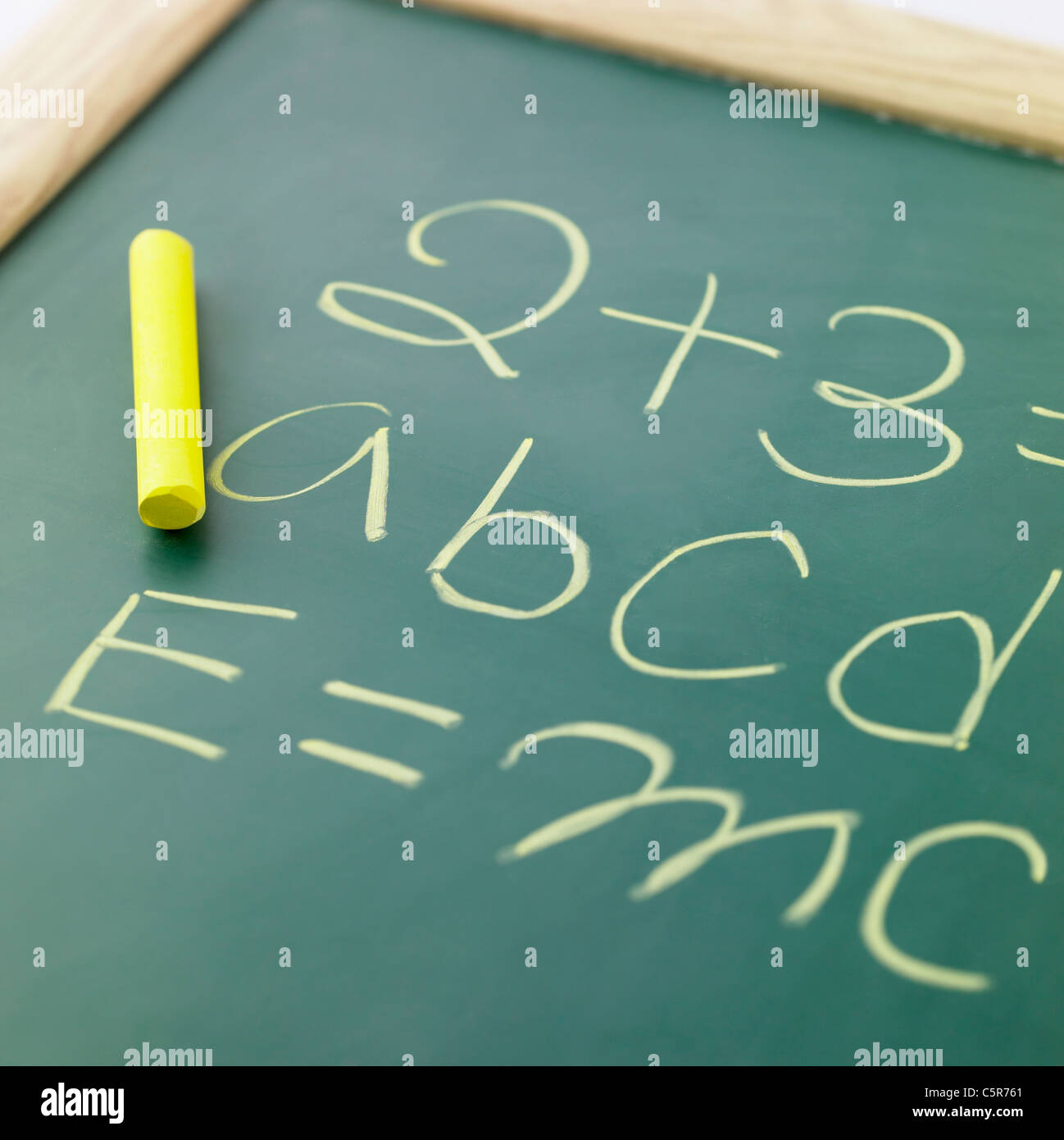 Lettere scritte su una lavagna Foto Stock