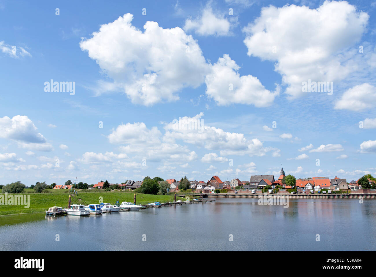 Schnackenburg, Riserva Naturale Elbufer-Drawehn, Bassa Sassonia, Germania Foto Stock