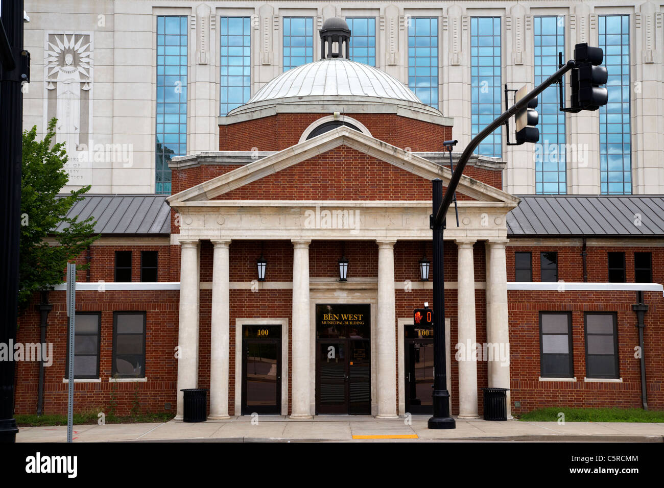 Ben west edificio comunale nella vecchia città di mercato Nashville Tennessee USA Foto Stock