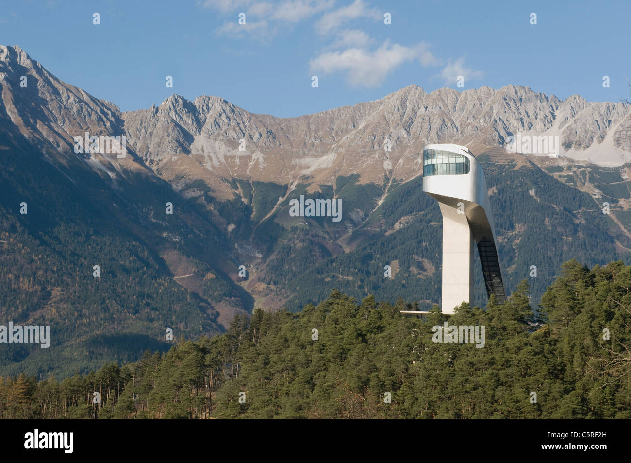 Austria, Tirolo, Innsbruck, Bergisel, di salto con gli sci Foto Stock