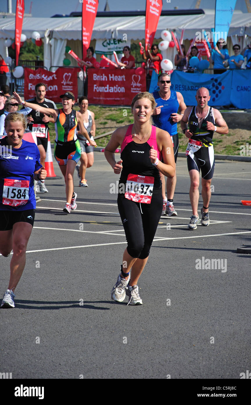 Il Virgin Active London Triathlon, centro ExCeL, London Docklands, London Borough of Newham, London, Greater London, England, Regno Unito Foto Stock