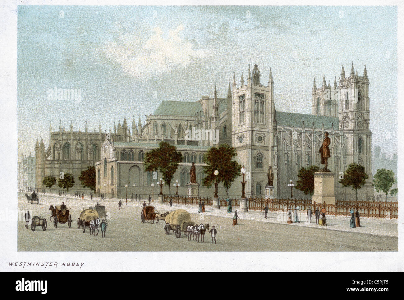 L'Abbazia di Westminster, Londra, Inghilterra nel XIX secolo Foto Stock