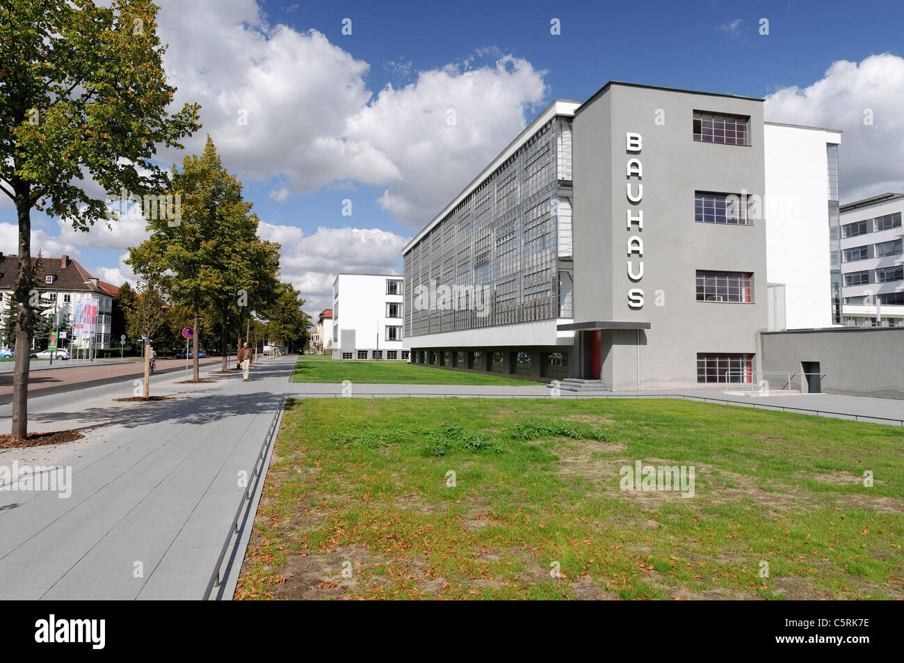 Il Bauhaus di Dessau, Sassonia-Anhalt, Germania, Europa Foto Stock