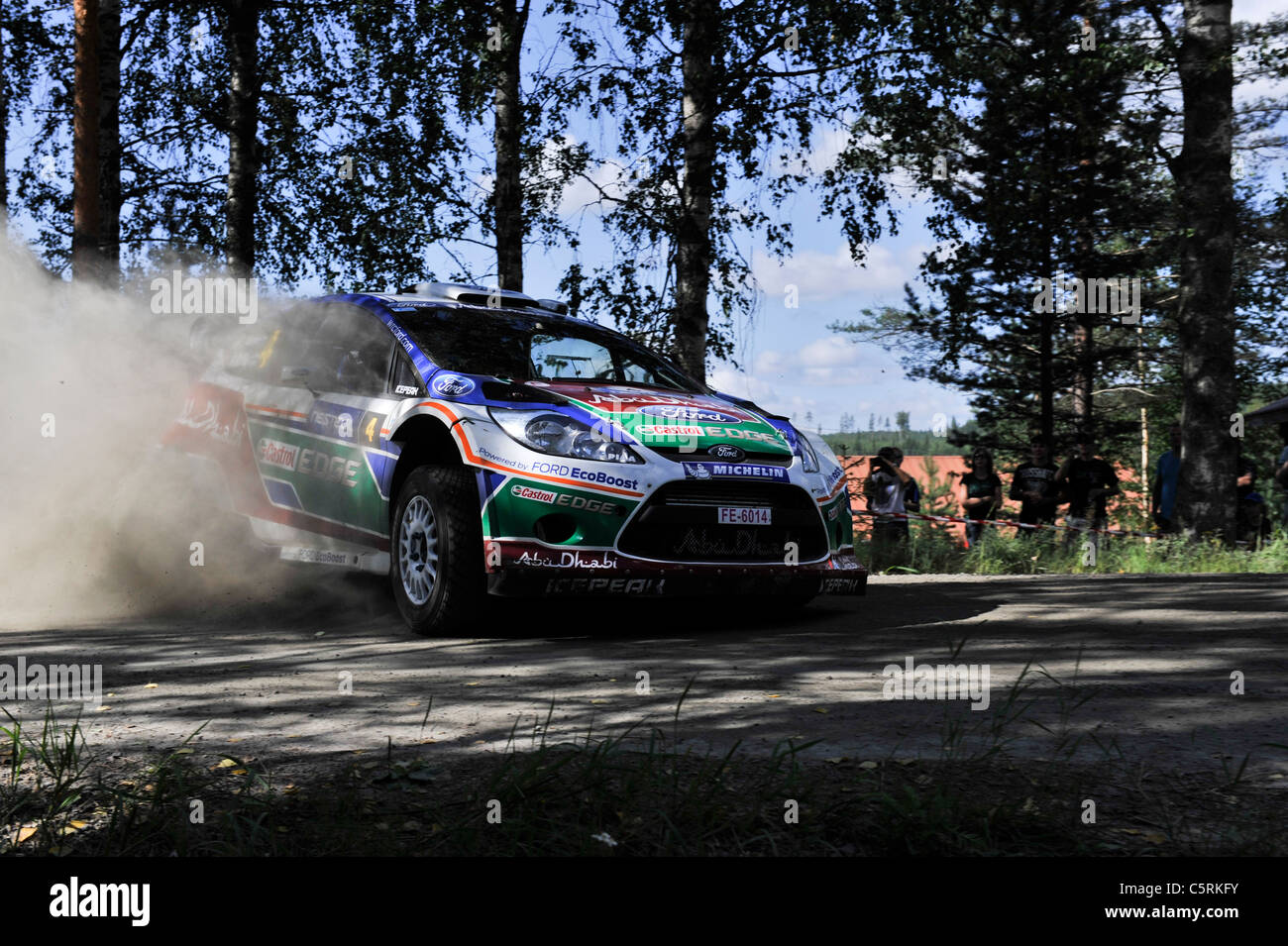 Rally di Finlandia SS15 Jukojärvi, la FIA World Rally Championship (WRC) Foto Stock