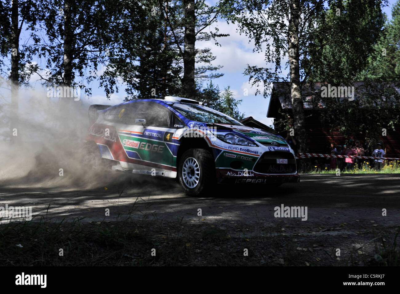 Rally di Finlandia SS15 Jukojärvi, la FIA World Rally Championship (WRC) Foto Stock