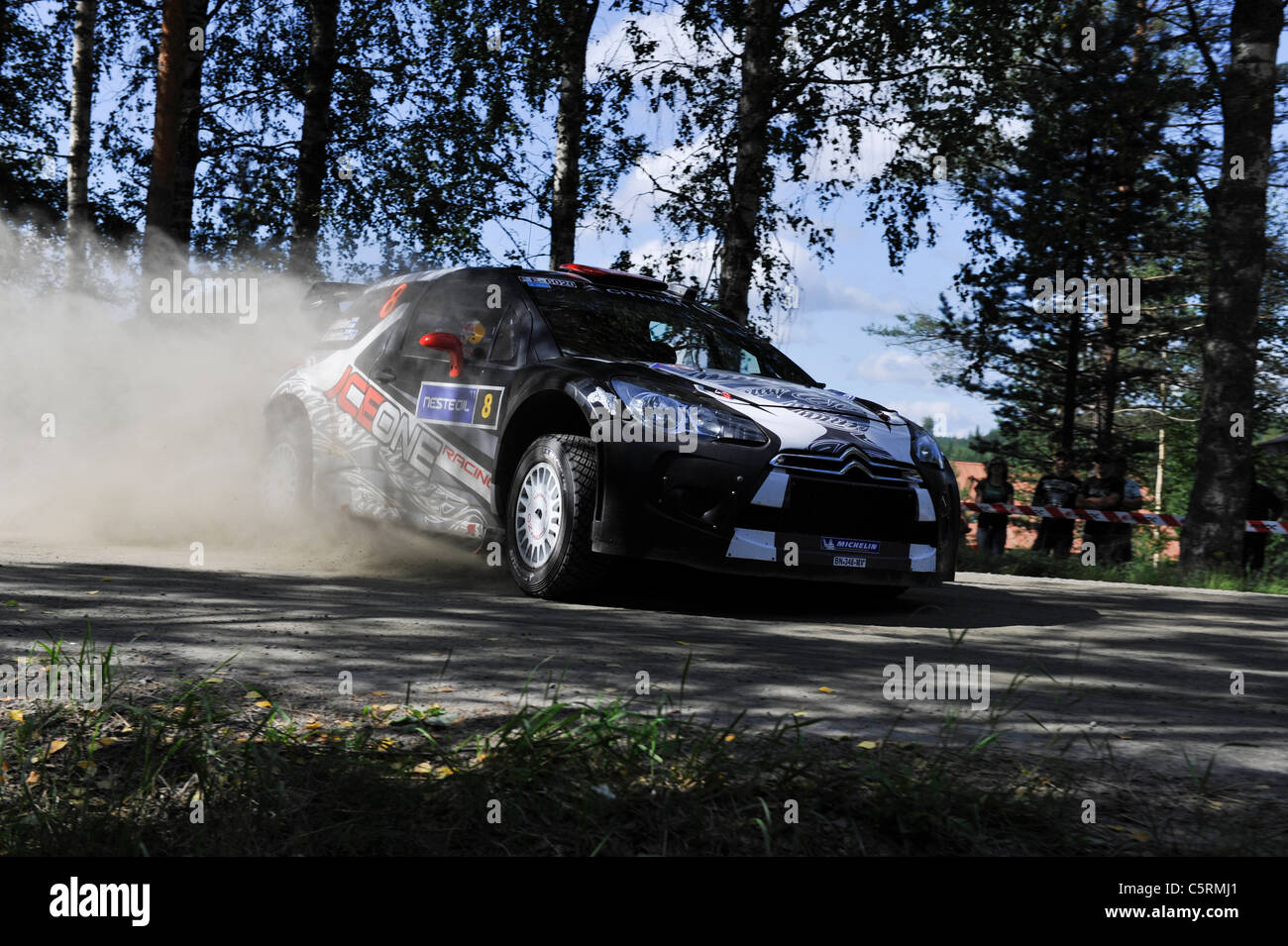 Rally di Finlandia SS15 Jukojärvi, la FIA World Rally Championship (WRC) Foto Stock