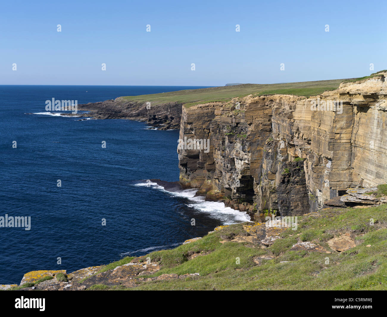 dh SANDWICK ORKNEY Orkney ovest continentale costa atlantica mare scogliere costa scogliere scottish Seacliffs Foto Stock