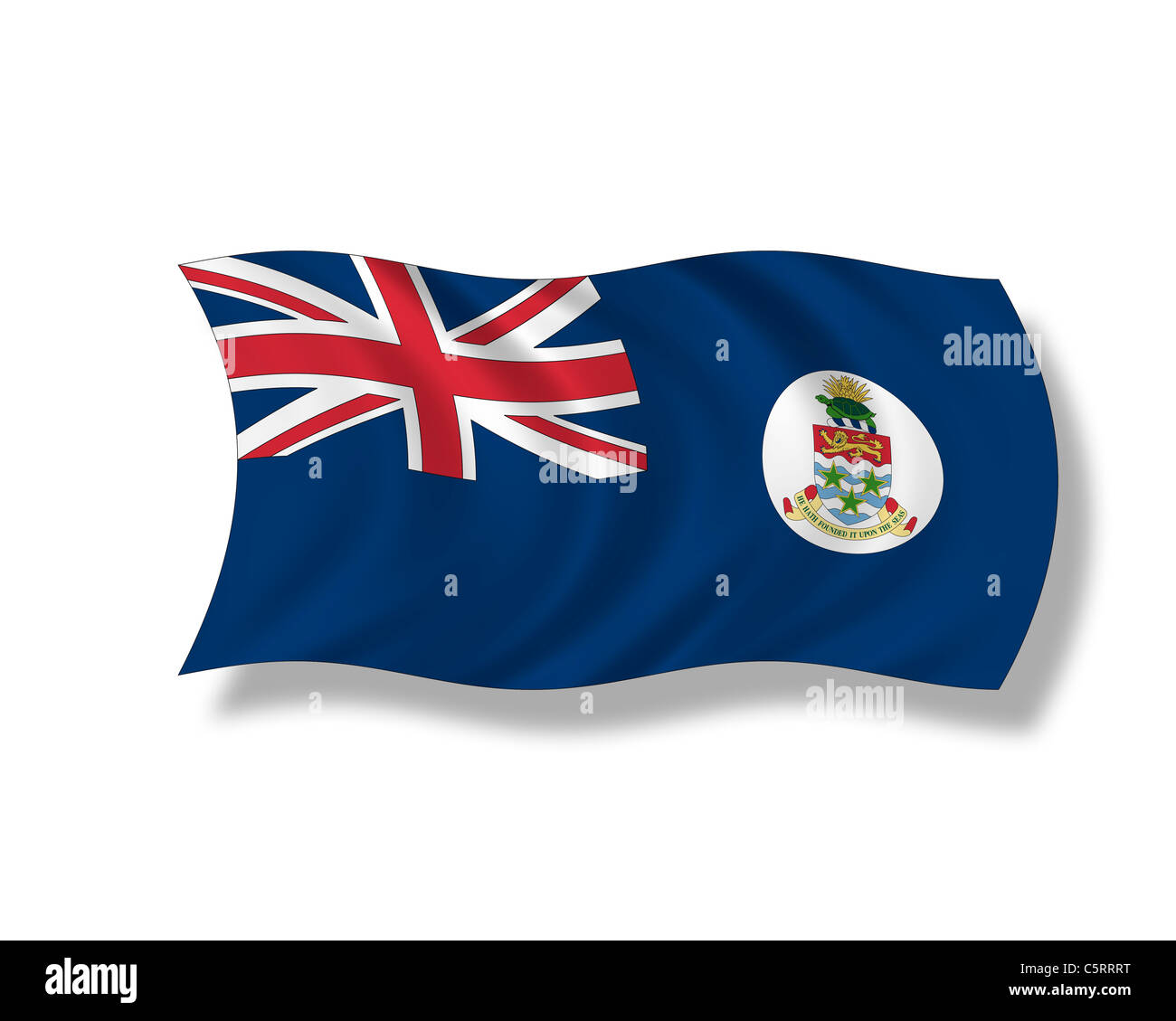 Illustrazione, Bandiera delle Isole Cayman Foto Stock