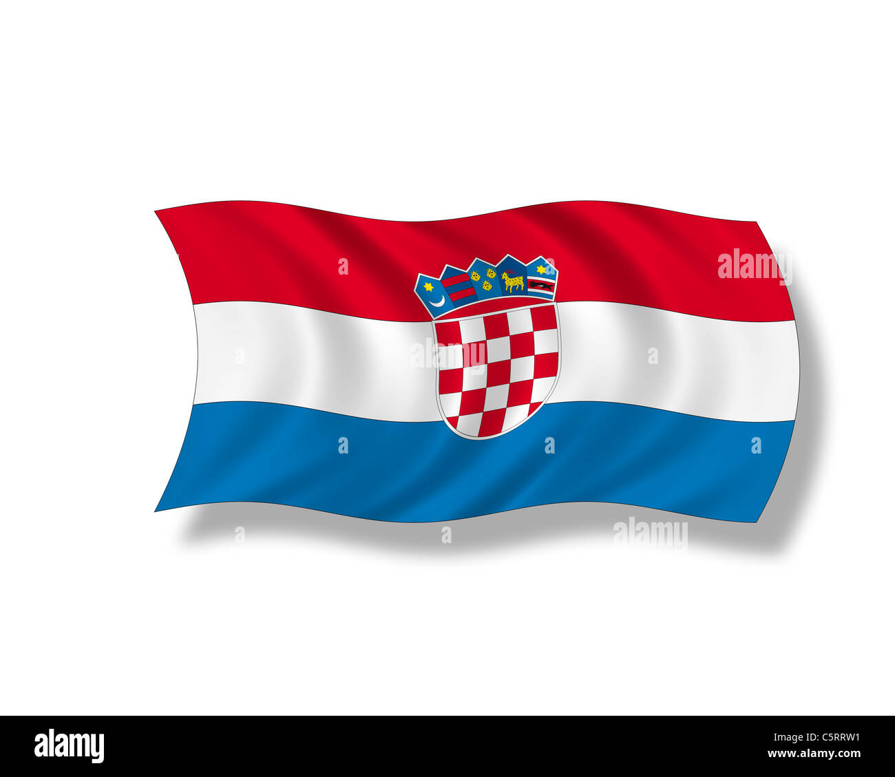 Illustrazione, Bandiera della Croazia Foto Stock