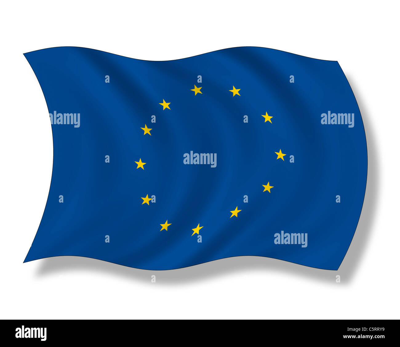 Illustrazione, la bandiera europea Foto Stock