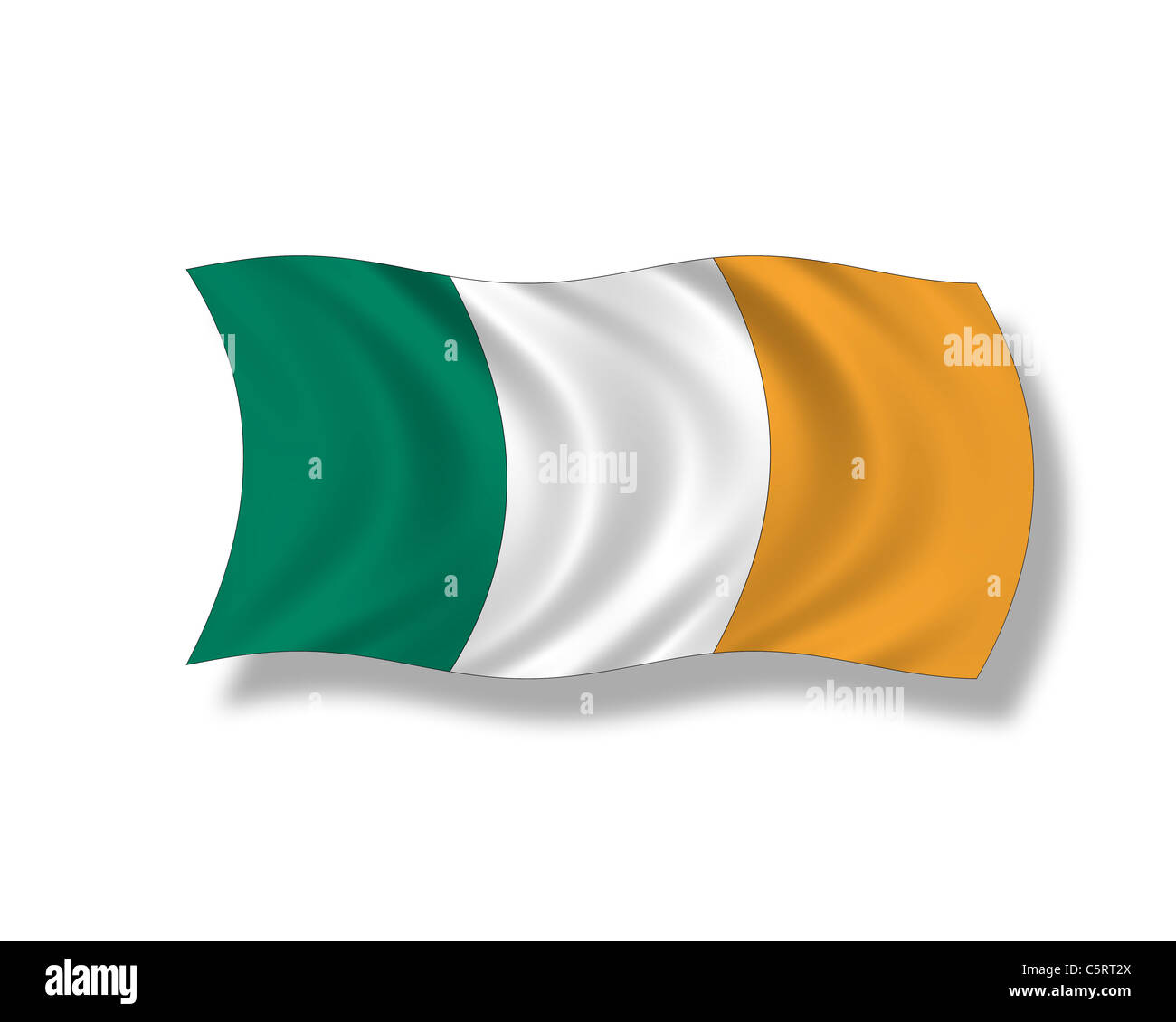 Illustrazione, la bandiera della Repubblica di Irlanda Foto Stock