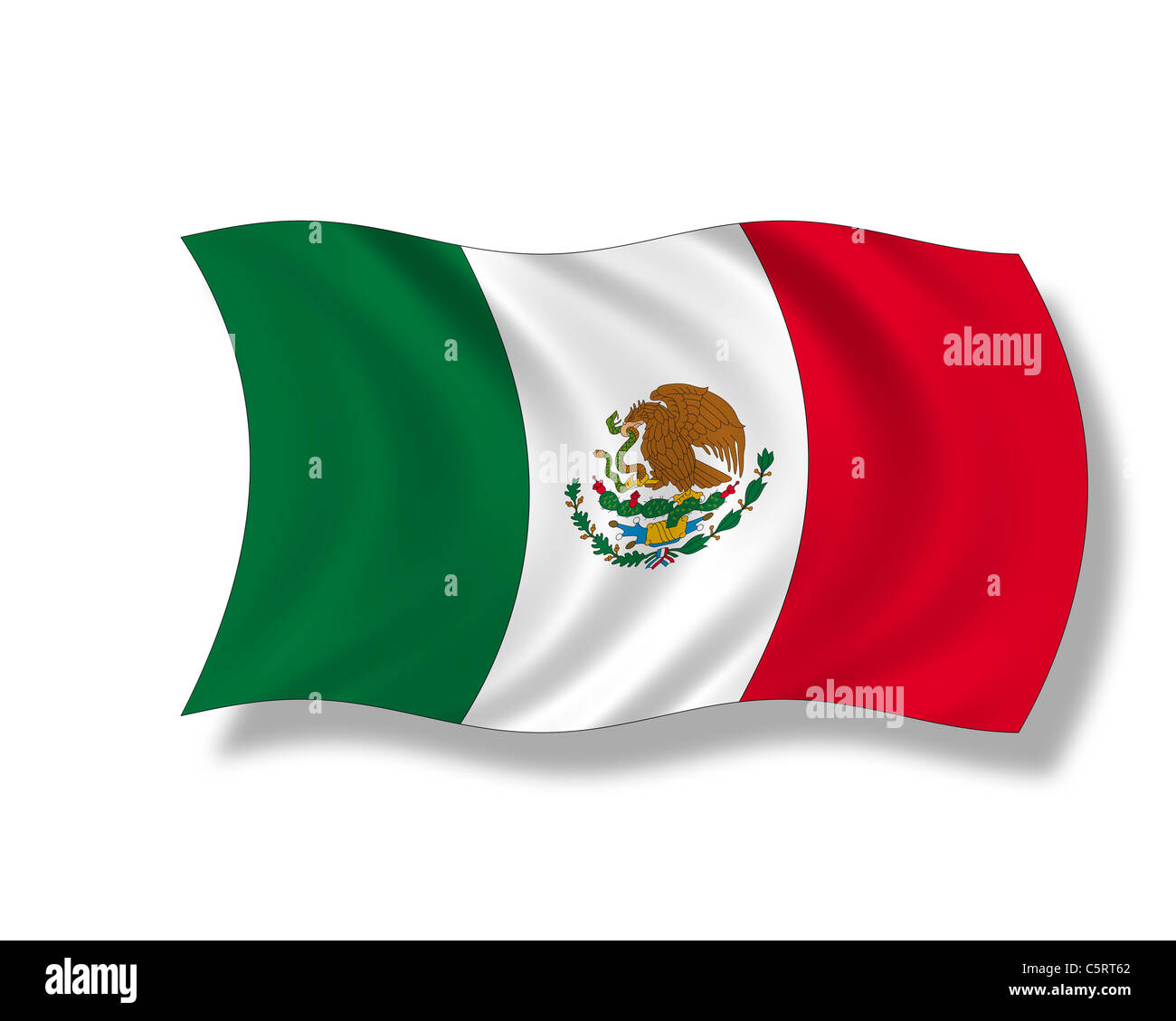 Illustrazione, Bandiera del Messico Foto Stock