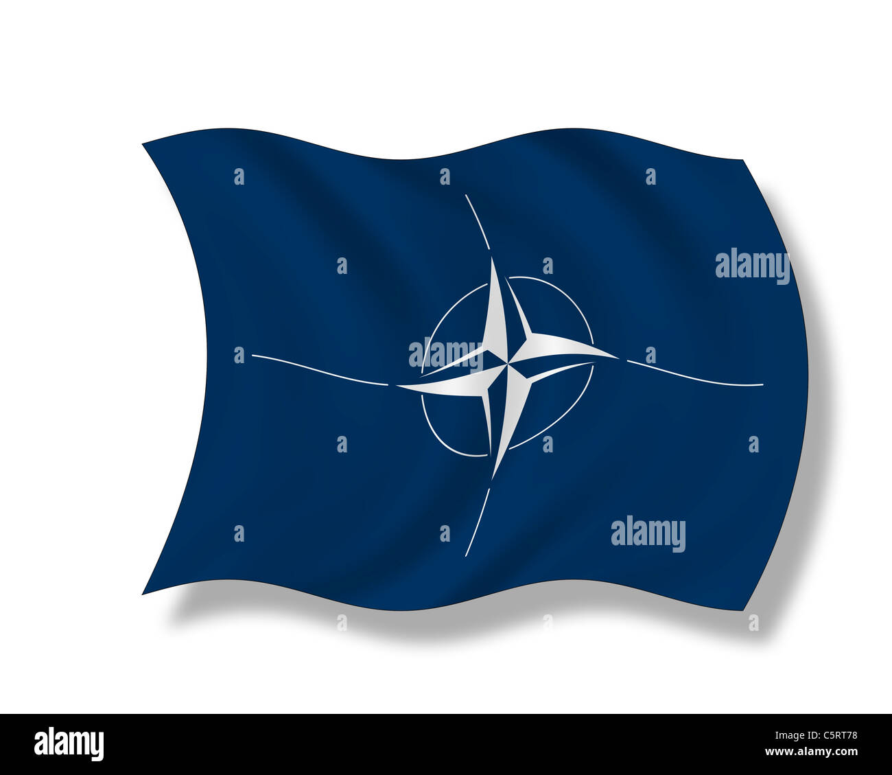 Illustrazione, Bandiera, Organizzazione del Trattato del Nord Atlantico Foto Stock