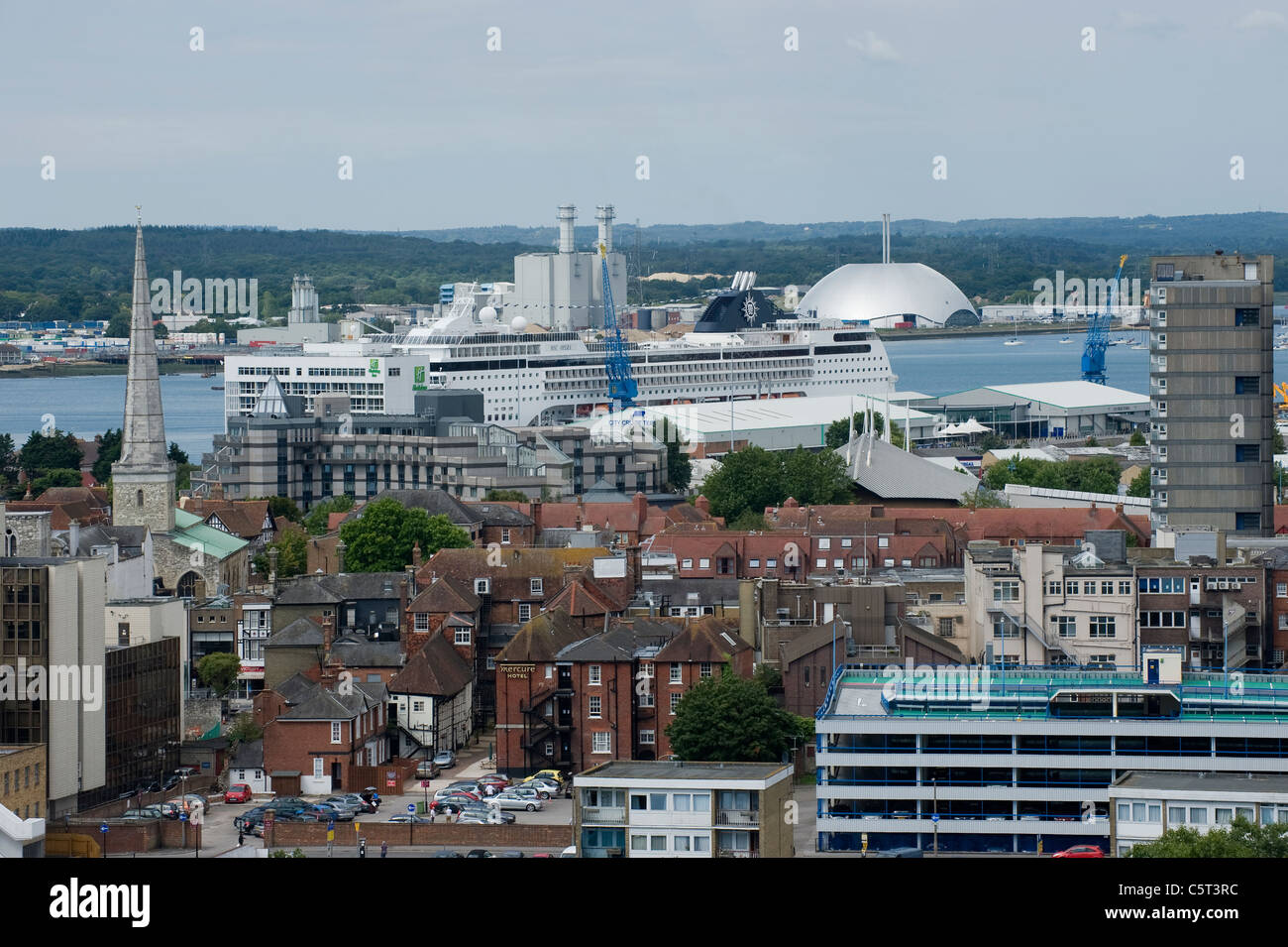 Il centro città di Southampton, Inghilterra - Vista sul tetto Foto Stock
