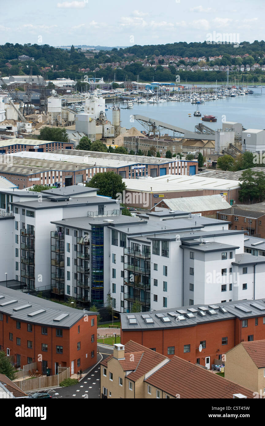 Il centro città di Southampton, Inghilterra - Vista sul tetto Foto Stock