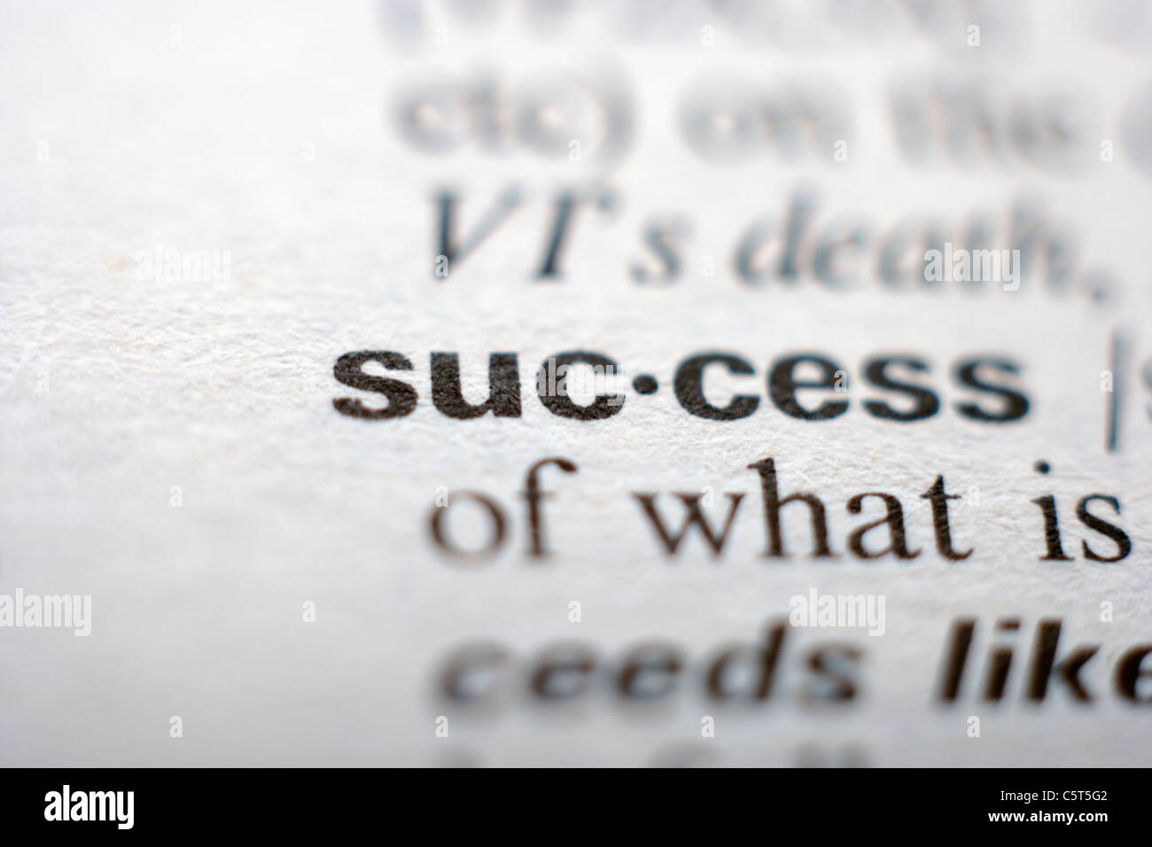 Germania, Extreme close up english dictionary Pagina con successo di parola Foto Stock
