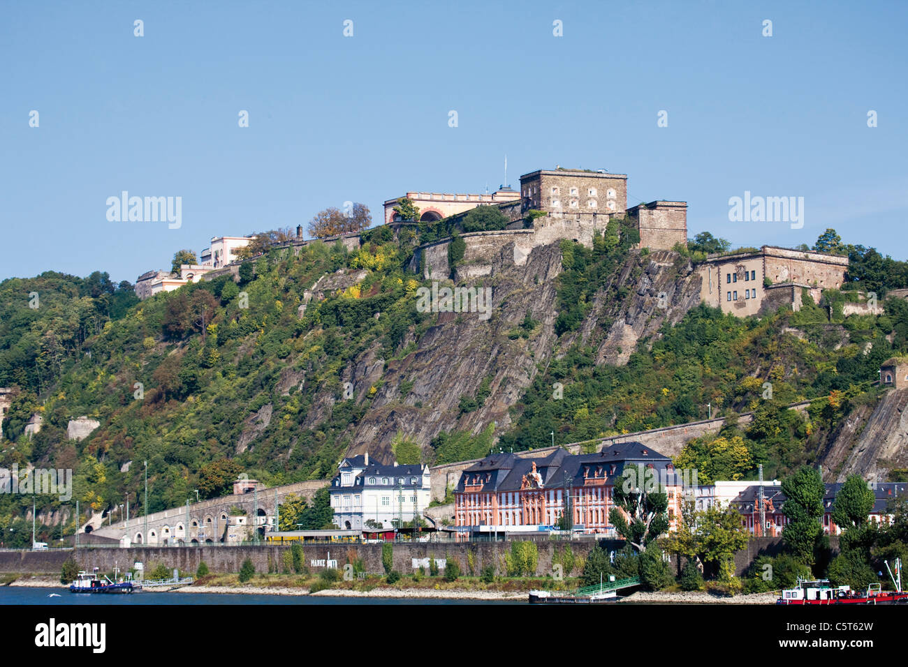 In Germania, in Renania Palatinato, Coblenza, fortezza Ehrenbreitstein Foto Stock