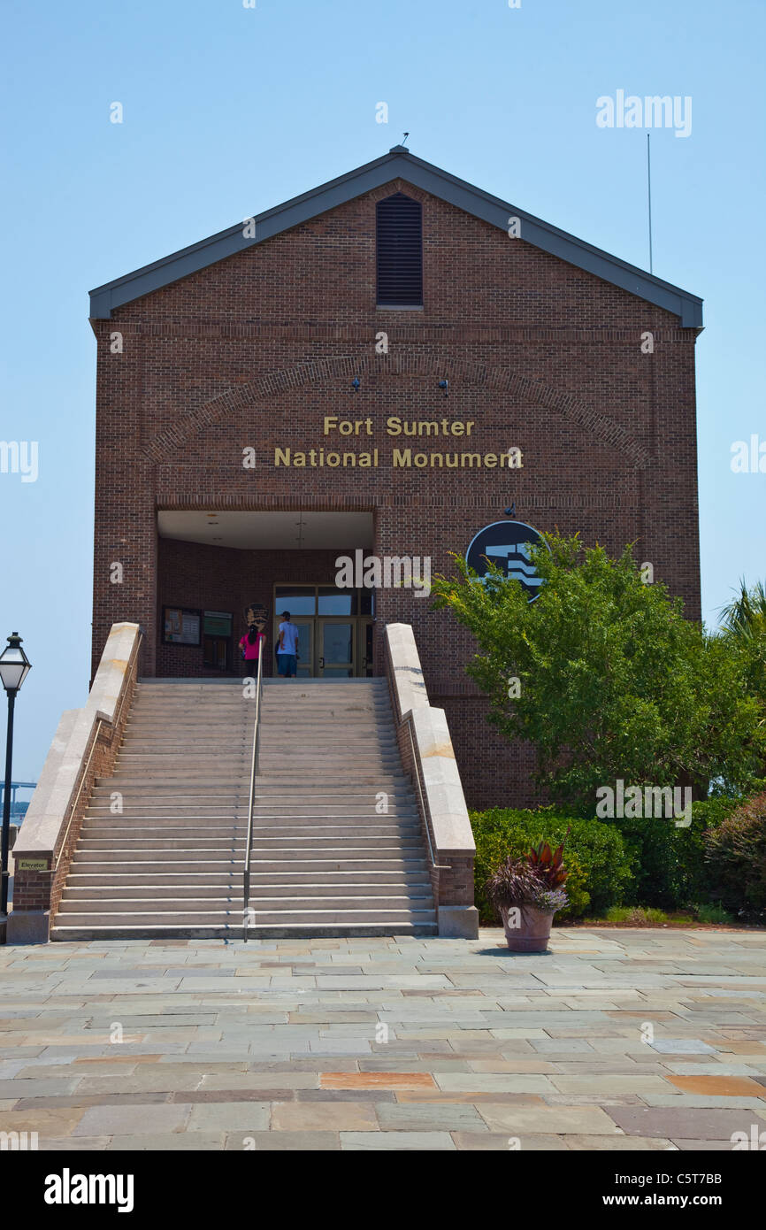 Fort Sumter monumento nazionale e centro visitatori, Charleston, Carolina del Sud Foto Stock