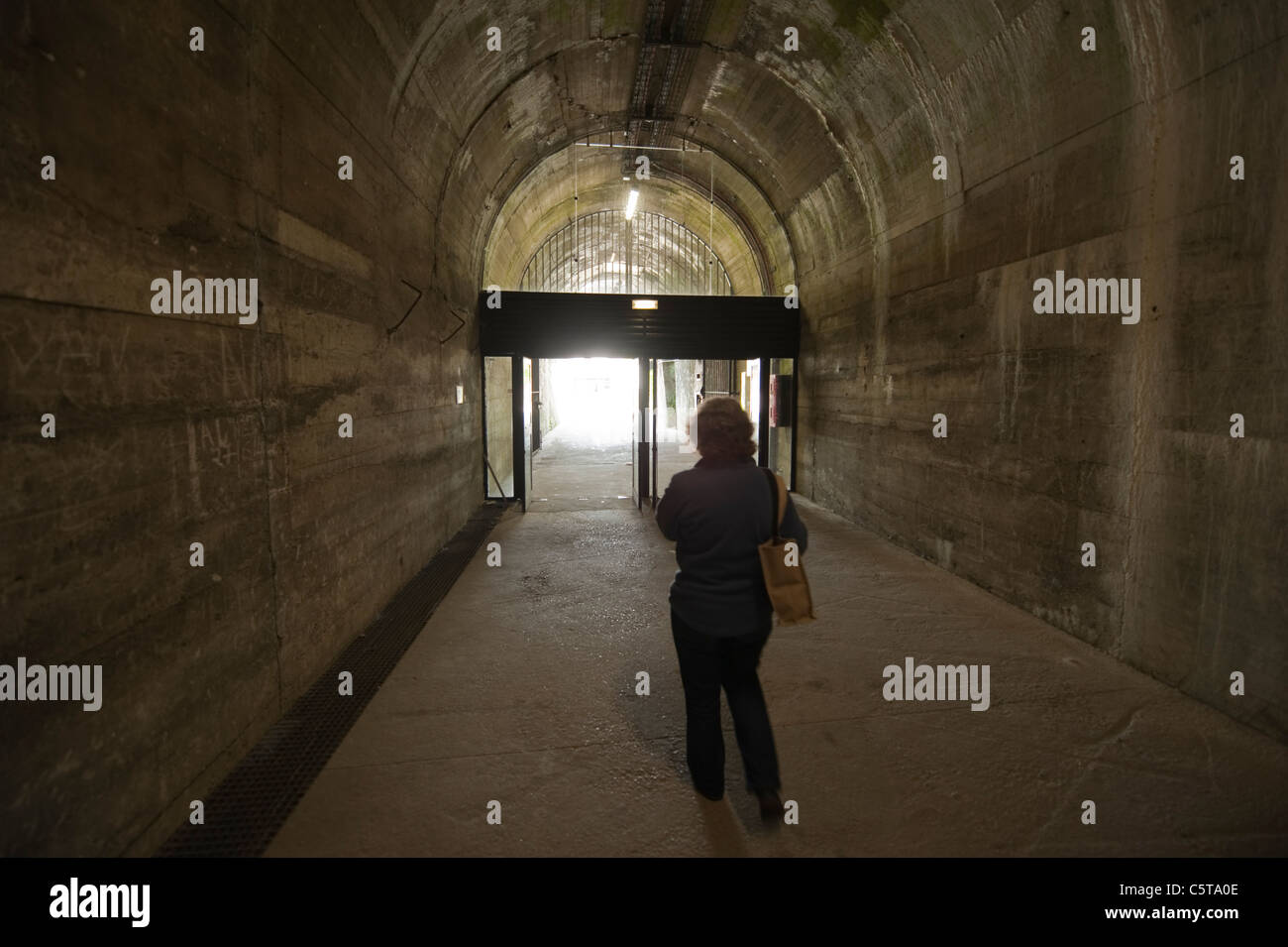 All'interno del tunnel La Coupole II guerra mondiale museo nel nord della Francia a Helfault, vicino a St Omer Foto Stock