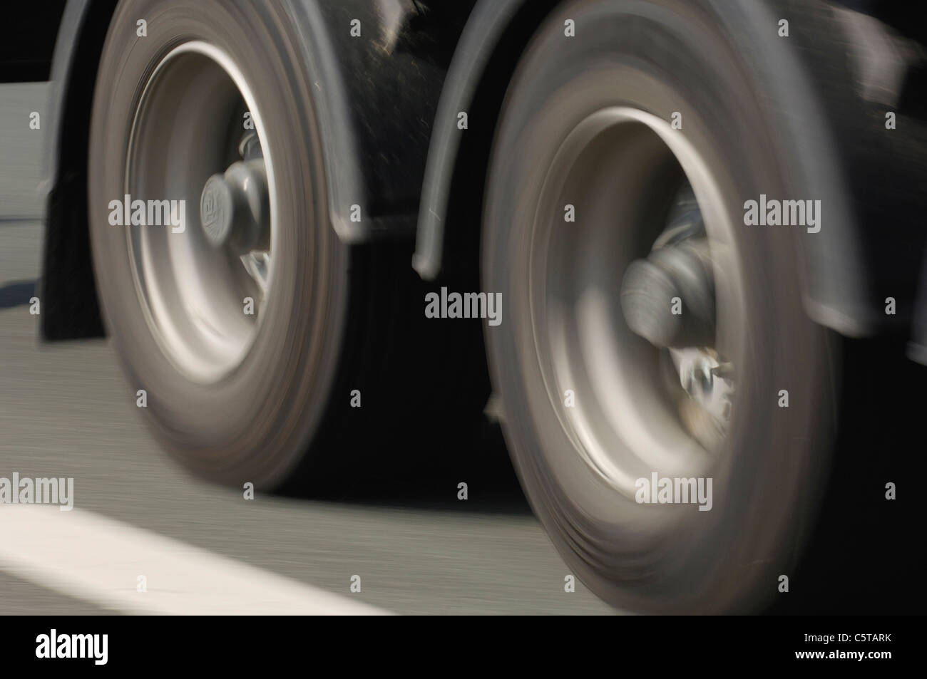 In Germania, in Baviera, le ruote del carrello in movimento Foto Stock